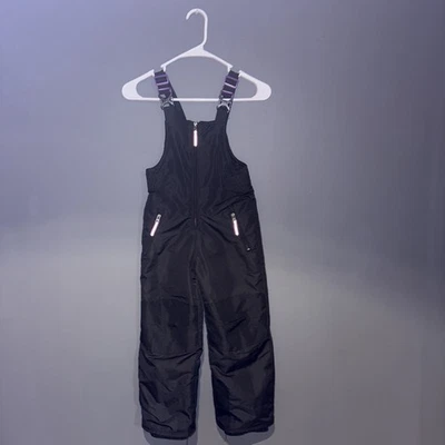 CAMPEÓN Venture Dry Niños TALLA XS 4-5, NEGRO INVIERNO ESQUÍ NIEVE PANTALONES BABERO MONOS Foto 1 de 4