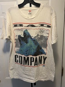 Camiseta De Colección 1991 Bad Company Holy Water Tour Estampado Lobo De Colección Rara Banda Años 90 - Imagen 1 de 7