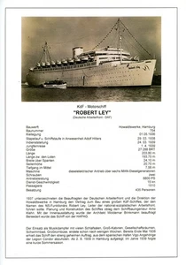 Deutsche Schiffspost - KdF-Schiff ROBERT LEY - Schiffspost 12.6.39 - Bild 1 von 3