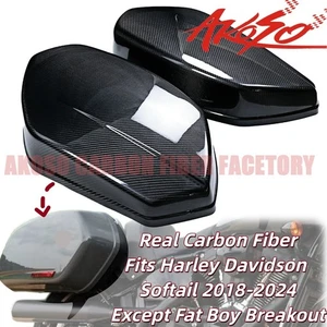 Bolsa de sillín de fibra de carbono equipaje para Softail Low Rider FXLRS Street Bob 2018-2024 - Imagen 1 de 9