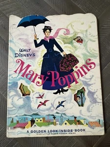 RARE 1964 Golden Look-Inside Book WALT DISNEY'S MARY POPPINS, 5 little books - Foto 1 di 9