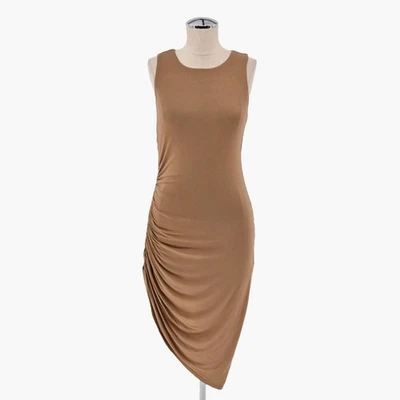 Vestido sin mangas LOVERS AND FRIENDS para mujer talla S marrón cuello redondo acanalado asimétrico Eva Foto 1 de 4