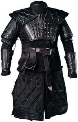 Medieval Witcher Inspired black leather Nilfgaard armor set – Renaissance LARP - Image 1 of 4