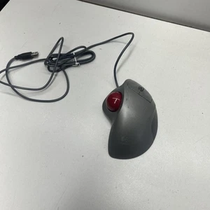 Logitech TrackMan Wheel Trackball T-BB18 USB Roller Ball Thumb Mouse Vtg WORKS - Picture 1 of 9