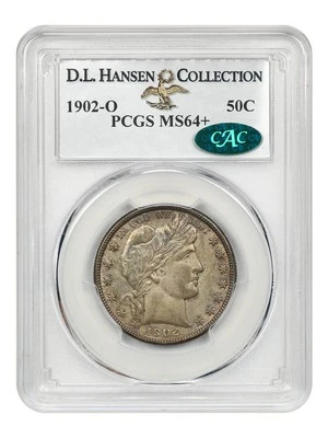 1902-O 50c PCGS/CAC MS64+ ex: D.L. Hansen - Image 1 of 4