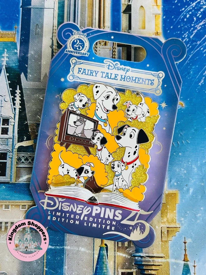 Prendedor 2025 Disney Parks Fairy Tale Moments 101 Dálmatas Pongo Perdita LE 2500 Foto 1 de 1