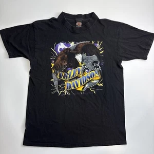 Camiseta De Colección Harley Davidson Bald Eagle Lightning Gráfica Para Hombre Grande Años 90 1998 - Imagen 1 de 9