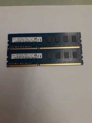 Lot 2x 8GB Ddr3 Desktop memory Hynix HMT41GU6BFR8A-PB  2Rx8 PC3L-12800U-11-13-B1 - Image 1 of 3