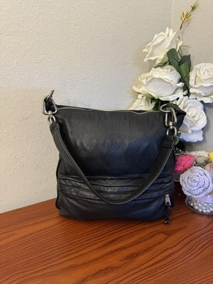 Liebeskind Berlin Bolso de Mano de Cuero Negro Cartera Bolso de Hombro Foto 1 de 4