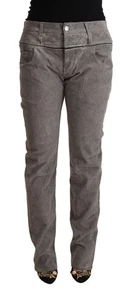 Pantalones De Mujer Authentic De Algodón Gris De Cintura Alta Y Corte Recto - Imagen 1 de 3