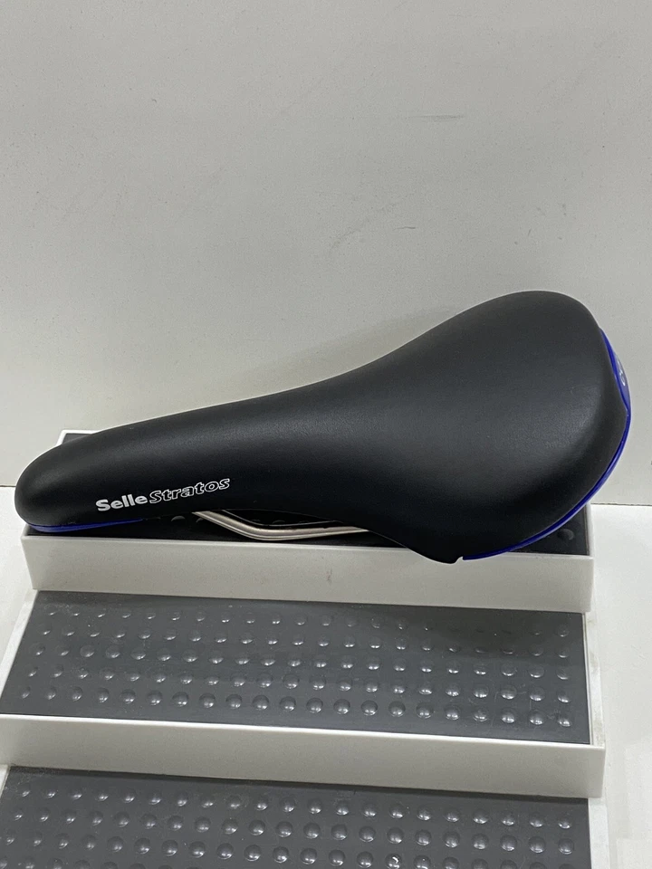 Selle Stratos Comp  Bicycle Saddle Black Old Stock New - Image 1 of 4
