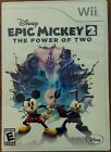 Disney Epic Mickey 2: The Power of Two (Nintendo WIi) Complete W/ Manual