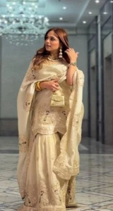 Designer Pakistani Salwar Kameez Readymade Dress 3 Piece Wedding Party Bollywood - Picture 1 of 7