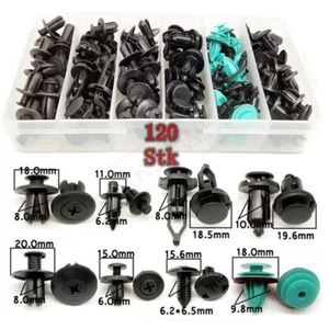 120pcs Mixed Auto Fastener Car Bumper/Cover Clips Retainer Fasteners Rivet Door - Picture 1 of 10