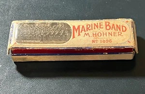 Vintage M. Hohner Marine Band Harmonica #1896 Model A440 ~ Made In Germany - Picture 1 of 5