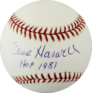 Ernie Harwell Firmado Autografiado Oficial ML Béisbol Inscrito Salón de la fama 1981 PSA - Imagen 1 de 2