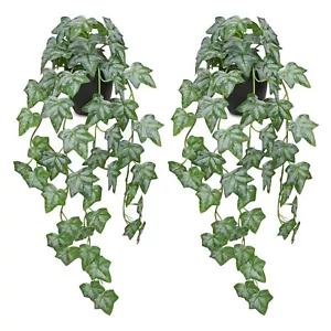 Set of 2 Fake Ivy Plant for Home Decor Indoor Silk Artificial Hanging Plant 2... - Picture 1 of 7
