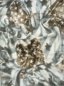 United We Stand Patriotic Brown Cotton Fabric Maria Kalinowski 11” x 42” (B1) - Picture 1 of 5