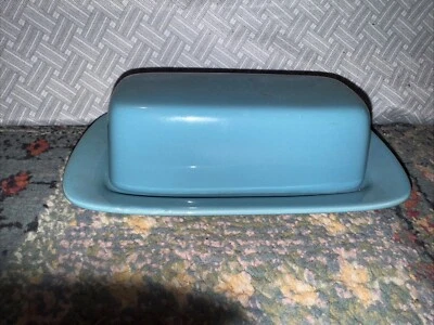 Plato de mantequilla azul Nova con gres de porcelana de calle fresa LId 10 Foto 1 de 3