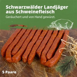 Landjäger pieno 30 paia pacchetto scorte salsiccia cruda salsiccia affumicata minisalame escursionismo - Foto 1 di 5