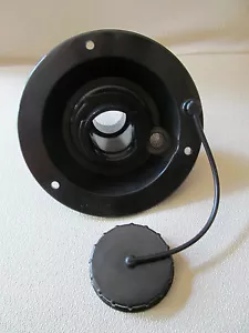 RV Round BLACK Gravity Fresh Water Fill Hatch Inlet UV Plastic RV Trailer - Picture 1 of 3