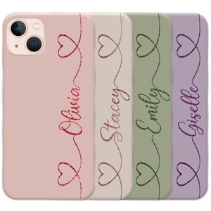 PERSONALISIERTE TELEFONHÜLLE Pastellname Silikon Abdeckung für iPhone 12 11 13 xr 7 8 14 - Bild 1 von 27