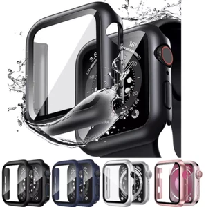 For Apple Watch Case Series SE 4 5 6 7 8 9 10 Glass Screen Protector Cover - Picture 1 of 7