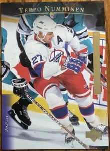 1995-96 Upper Deck Electric Ice Gold RARE Teppo Numminen #275 Winnipeg Jets - Picture 1 of 3