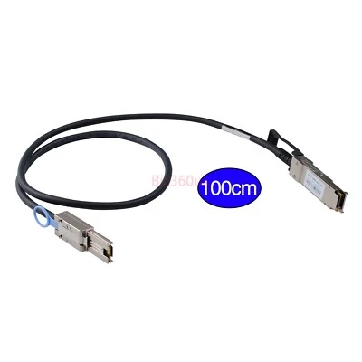 Mini QSFP SAS SFF-8436 to SFF-8088 SAS Cable 100CM - Image 1 of 4