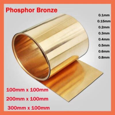 Plate 0.1/0.15/0.2/0.3/0.4/0.5/0.6/0.8mm ThickPhosphor Bronze Sheet Roll Metal - image 1 of 4