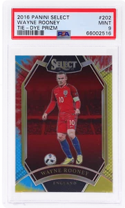2016 Panini Select Wayne Rooney Field Level Tie Dye Prizm #202 /30 PSA 9 - Picture 1 of 2