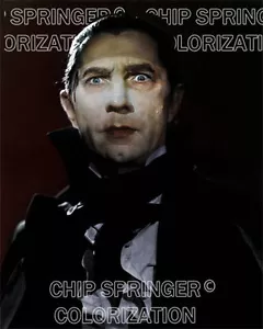 BELA LUGOSI AS COUNT MORA DRACULA HALLOWEEN MONSTER COLOR PHOTO BY CHIP SPRINGER - Foto 1 di 1