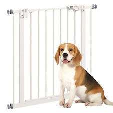 PawHut Adjustable Safety Gate w/ 1 Extensions and Four Adjustable Screws, White
