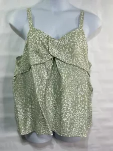 SIMPLY VERA Damen Gr. XXL grün/weiß elastisch hinten Träger Tank Top - Bild 1 von 11