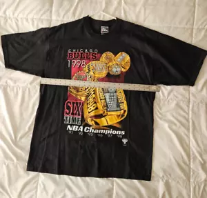Camiseta Vintage Jugador Profesional Chicago Bulls 1998 Anillos Campeonato XL - Imagen 1 de 9