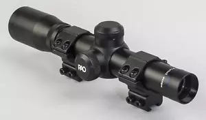 PAO 2x20 Pistol Scope Duplex 30-30 Reticle Long Eye Relief + 9-11mm Mount rings - Picture 1 of 4