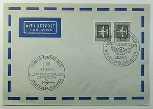 1968 FDC Germany Berlin Central Airport  Day of Aerophilatelie First Day Cover - Picture 1 of 2