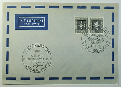 1968 FDC Germany Berlin Central Airport  Day of Aerophilatelie First Day Cover - Image 1 of 2