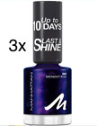 MANHATTAN Cosmetics Nagellack Last & Shine 040 Midnight Rush, 8 ml ( 3erPack )
