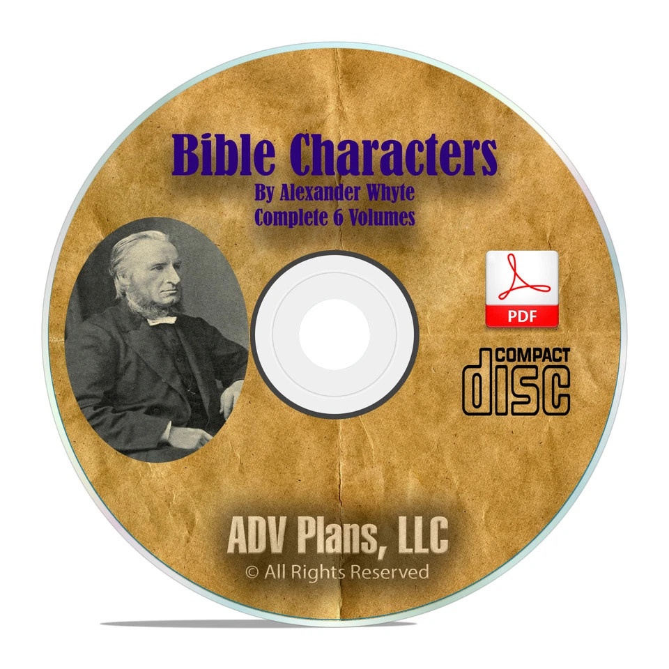 Alexander Whyte's, Bible Characters, Holy Bible Commentary, 6 Vol Set on CD F27 Foto 1 de 1