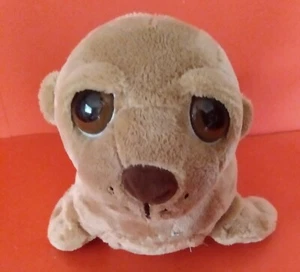 León marino de ojos grandes de felpa marrón claro - Imagen 1 de 5