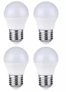 4x LED Golf Ball Light Bulbs Large Screw E27 Lamp 40W Warm White 2700k Dimmable - Picture 1 of 3