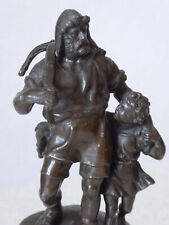 Kleine Skulptur Statue Bronze / Metall Figur Wilhelm Tell von Richard Kissling
