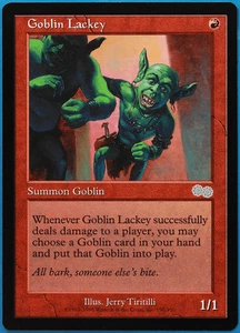 Goblin Lackey Urza's Saga NM Red Uncommon MAGIC MTG CARD (ID# 504035) ABUGames - Picture 1 of 2