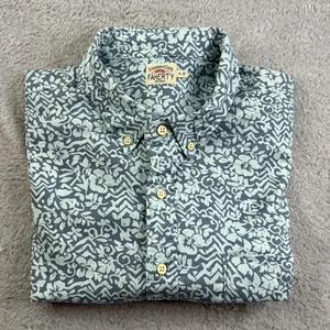 Faherty Hemd Herren XL Blue Breeze Floral Hawaii Hanf Mischung Tropical Beach - Bild 1 von 8