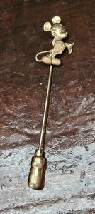 Disneyana Walt Disney Mickey Mouse Stick Pin goldfarben Vintage - Bild 1 von 6