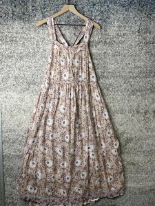 Abito Natalie Martin donna XS floreale maxi strati senza maniche rayon boho estivo - Foto 1 di 15