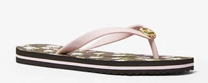 Michael Kors Eva Floral Printed Flip Flop, Pink Ballet, Size 8, NIB - Picture 1 of 3