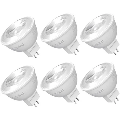 6-Pack Dimmable LED Bulbs, GU5.3 Base, 5000K Daylight, 70W Halogen Equivalent - Image 1 of 4