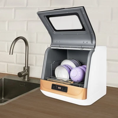 Mini lavavajillas portátil de encimera compacta 4 programas de lavado 110 V Foto 1 de 4